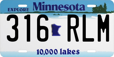 MN license plate 316RLM