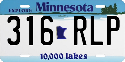 MN license plate 316RLP