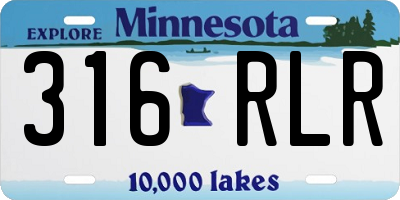 MN license plate 316RLR