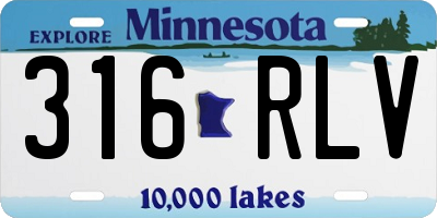 MN license plate 316RLV