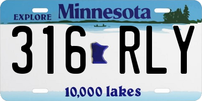 MN license plate 316RLY