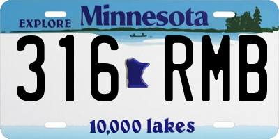 MN license plate 316RMB
