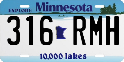 MN license plate 316RMH