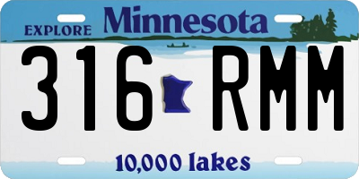 MN license plate 316RMM