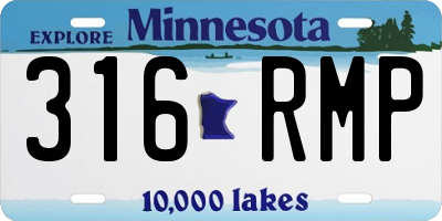 MN license plate 316RMP