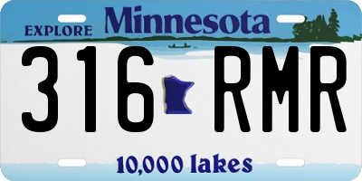 MN license plate 316RMR