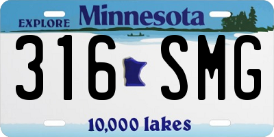 MN license plate 316SMG