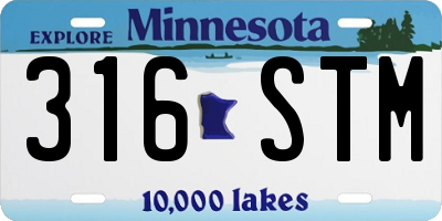 MN license plate 316STM