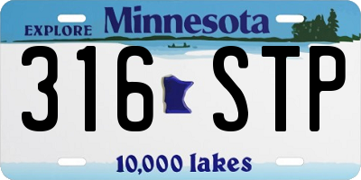 MN license plate 316STP