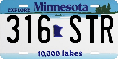 MN license plate 316STR