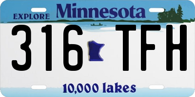 MN license plate 316TFH