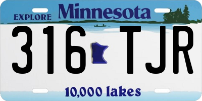 MN license plate 316TJR