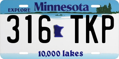 MN license plate 316TKP
