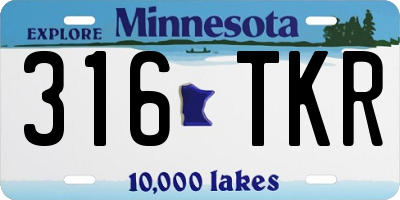 MN license plate 316TKR