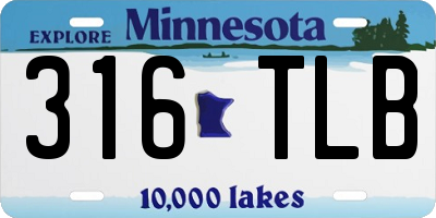 MN license plate 316TLB