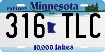 MN license plate 316TLC
