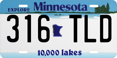 MN license plate 316TLD