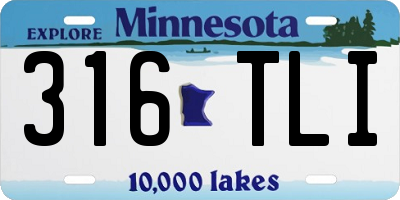 MN license plate 316TLI