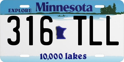 MN license plate 316TLL