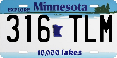 MN license plate 316TLM