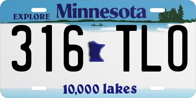 MN license plate 316TLO