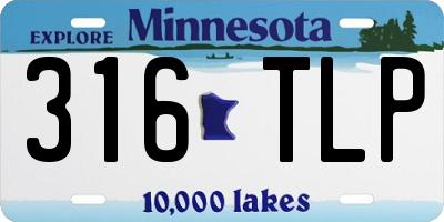 MN license plate 316TLP