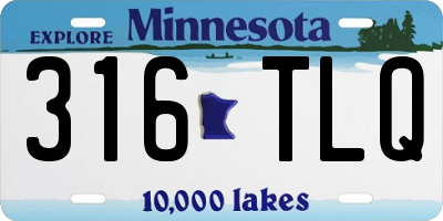 MN license plate 316TLQ