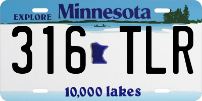 MN license plate 316TLR