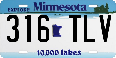 MN license plate 316TLV