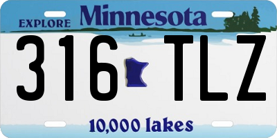 MN license plate 316TLZ