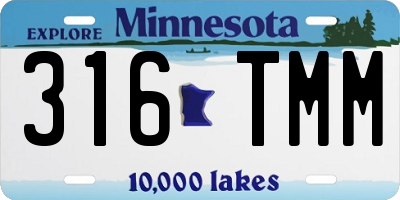 MN license plate 316TMM