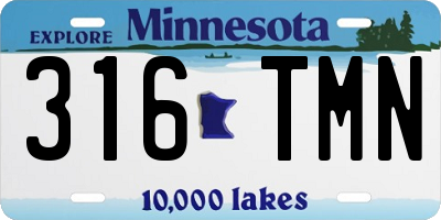 MN license plate 316TMN