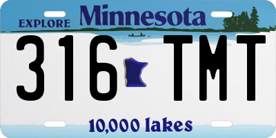 MN license plate 316TMT