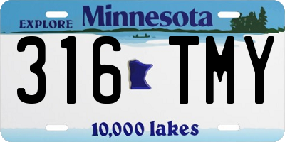 MN license plate 316TMY