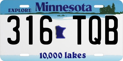 MN license plate 316TQB