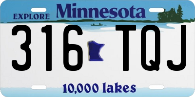 MN license plate 316TQJ