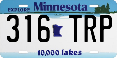 MN license plate 316TRP