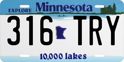 MN license plate 316TRY