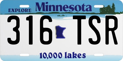 MN license plate 316TSR