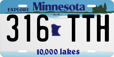 MN license plate 316TTH
