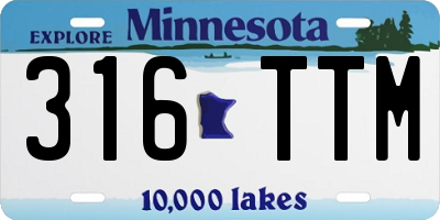 MN license plate 316TTM