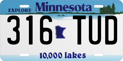 MN license plate 316TUD