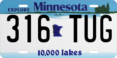 MN license plate 316TUG