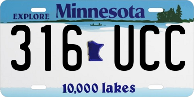 MN license plate 316UCC