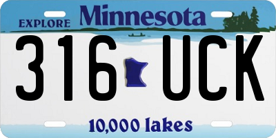 MN license plate 316UCK