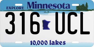 MN license plate 316UCL