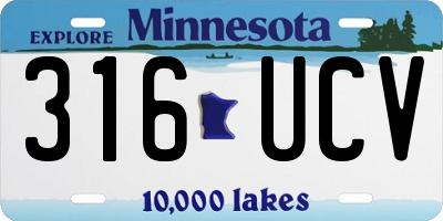 MN license plate 316UCV