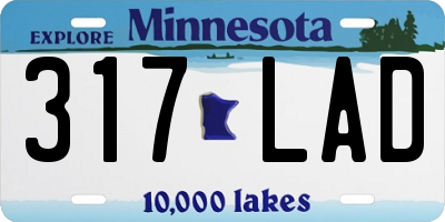 MN license plate 317LAD