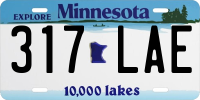 MN license plate 317LAE