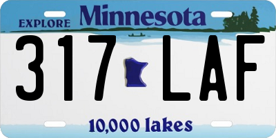 MN license plate 317LAF